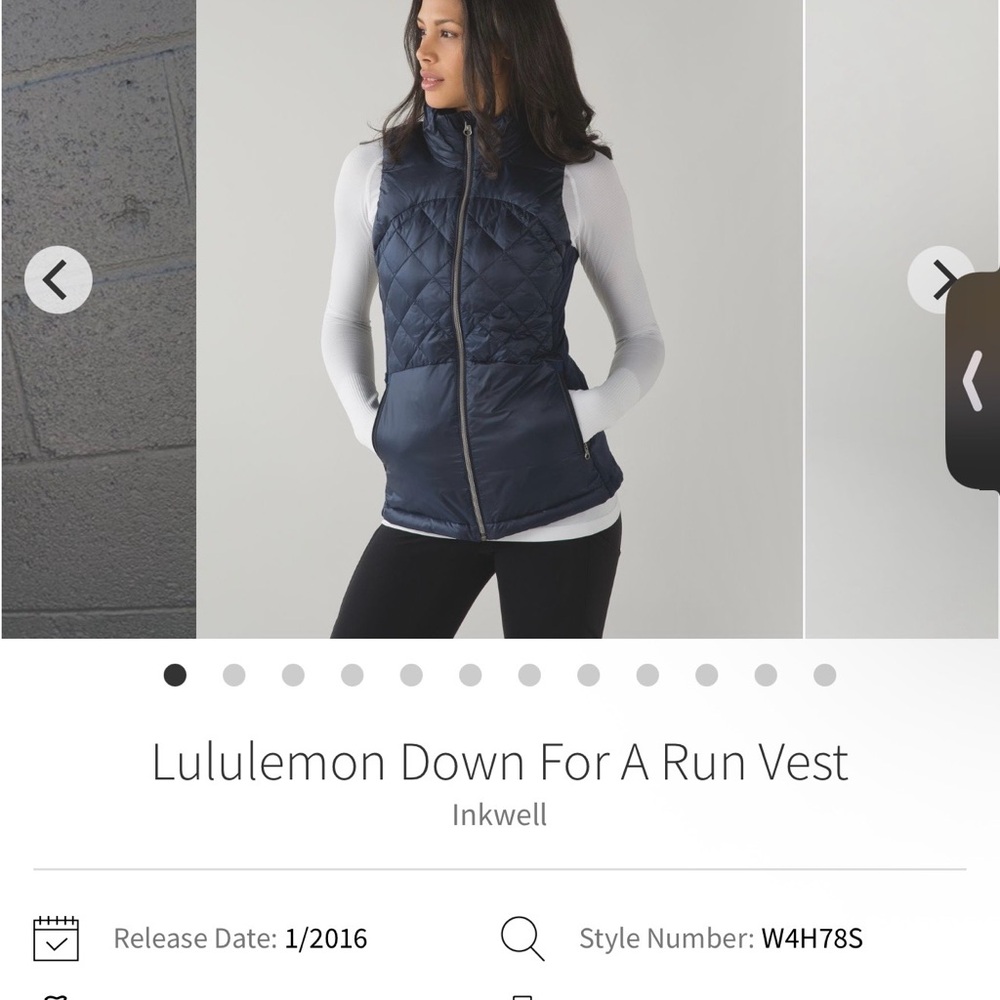 Lululemon down for a run vest